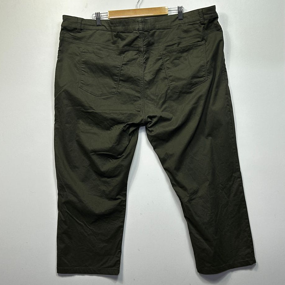 Mr Big Green Cotton Mens Straight Stretch Pants - Size 52