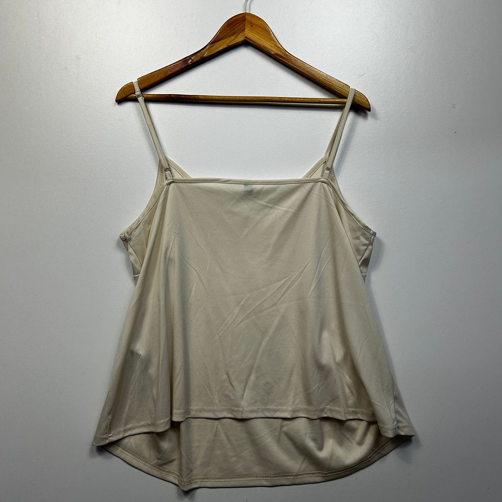 City Chic Cream Cami Top - Size 18/20