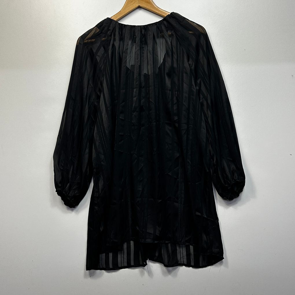 Autograph Black Sheer Top - Size 22