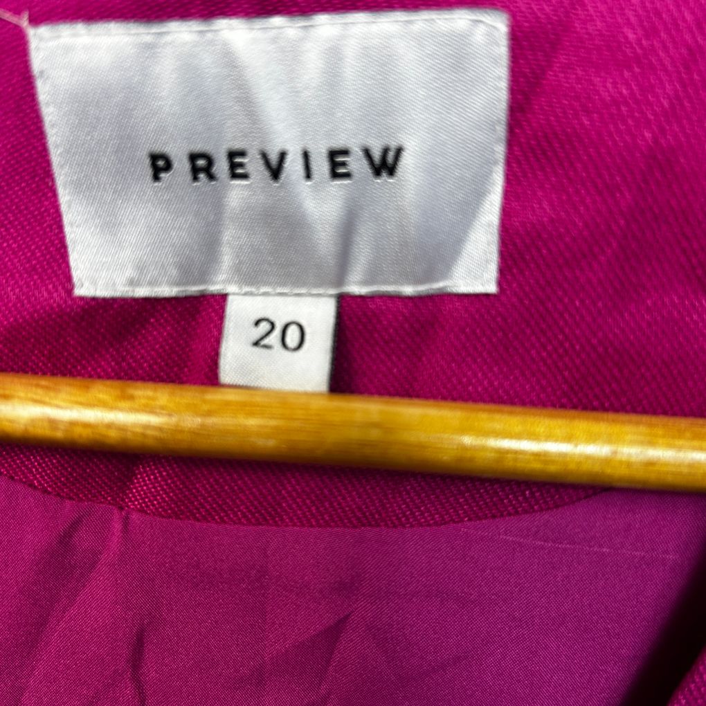 Preview Magenta Linen Vest - Size 20