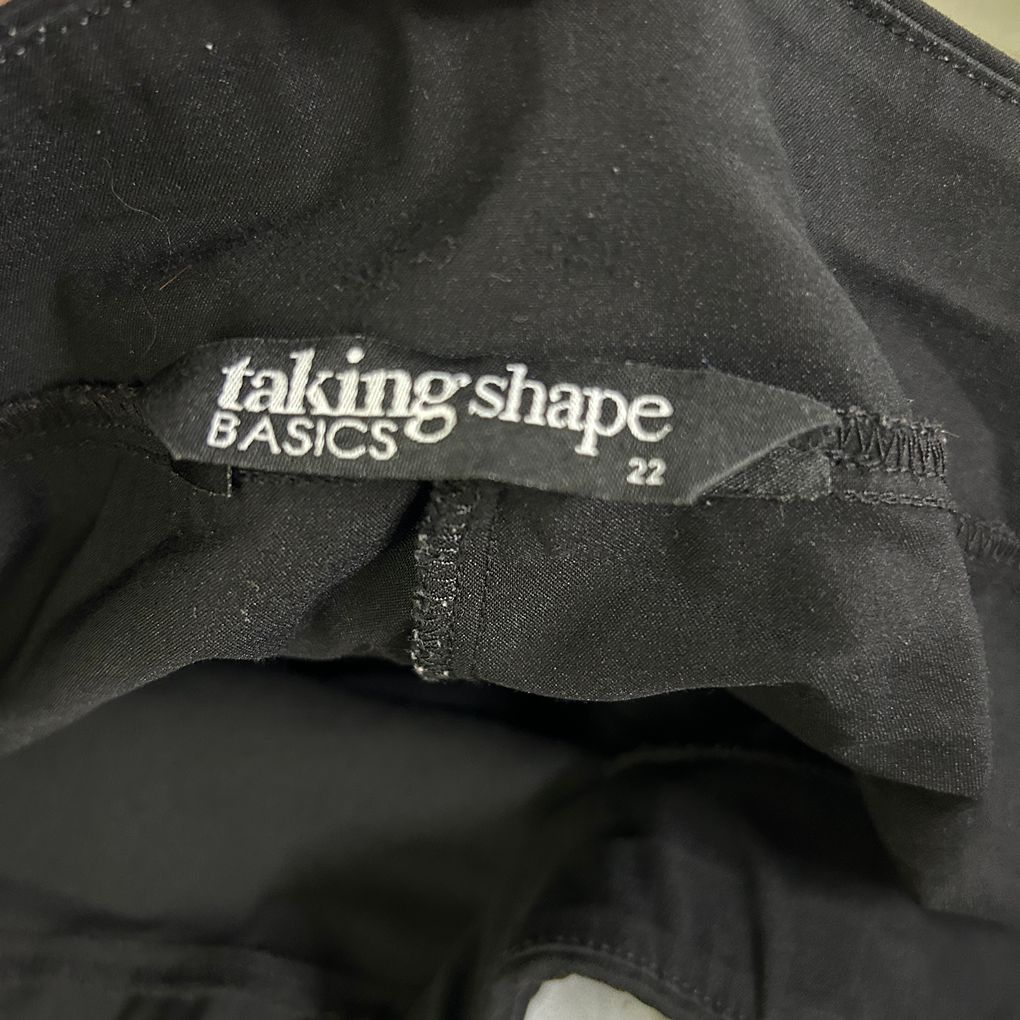 Taking Shape Black Cotton Pants - Size 22