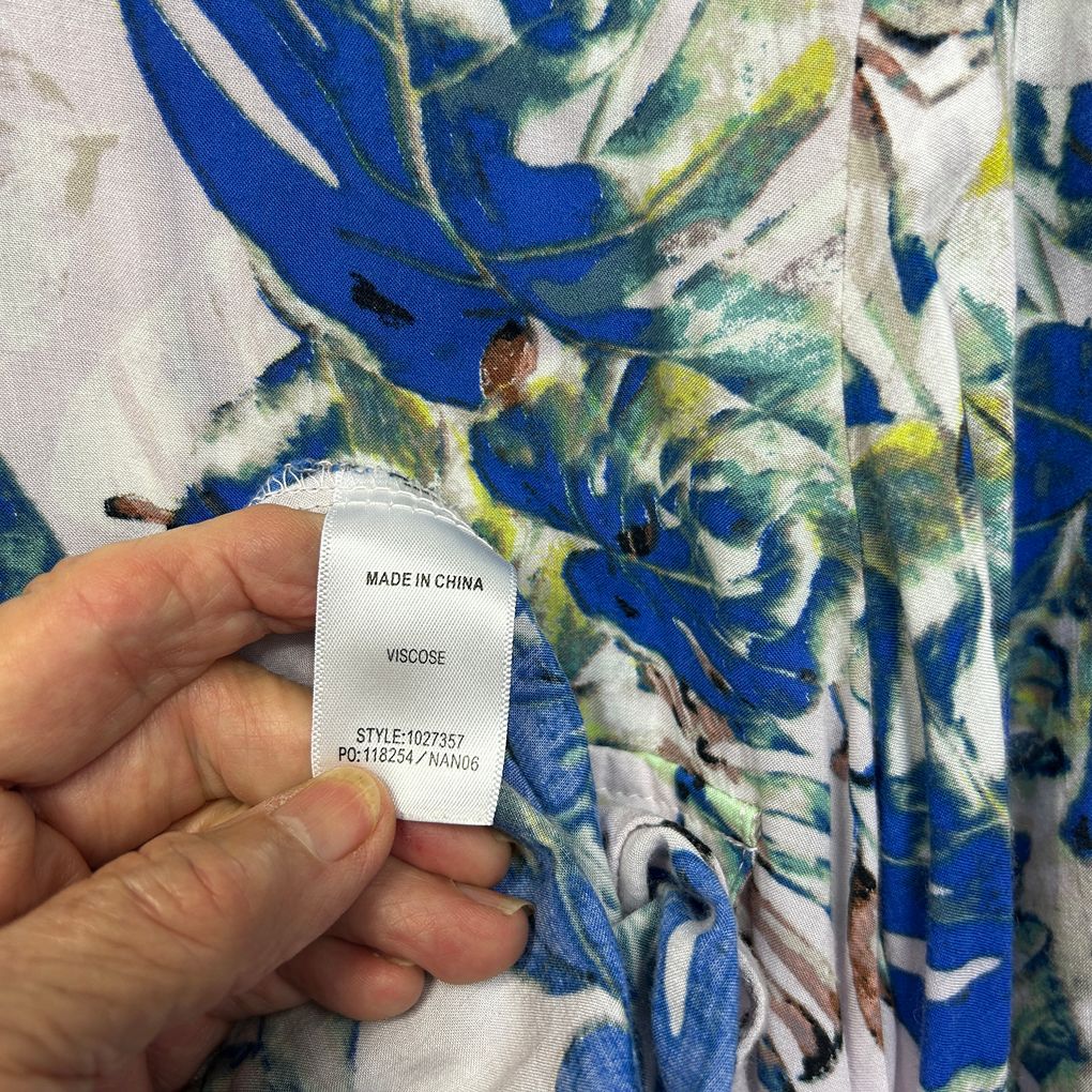 Rockmans Blue Floral Shirt - Size 20