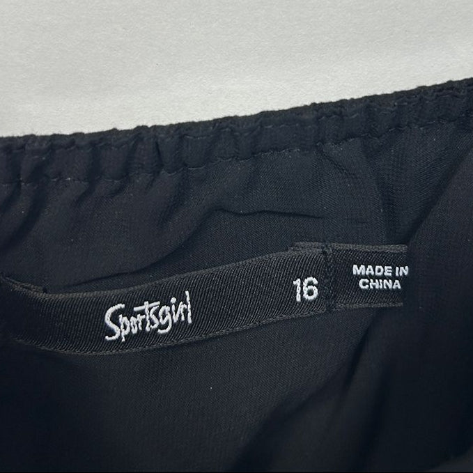 Sportsgirl Black Strappy Dress - Size 16