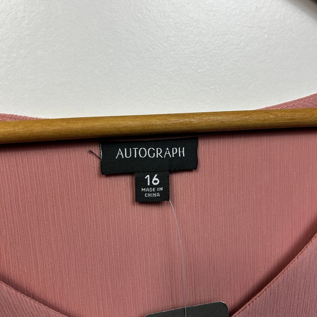 Autograph Pink Plus Size Top - Size 16