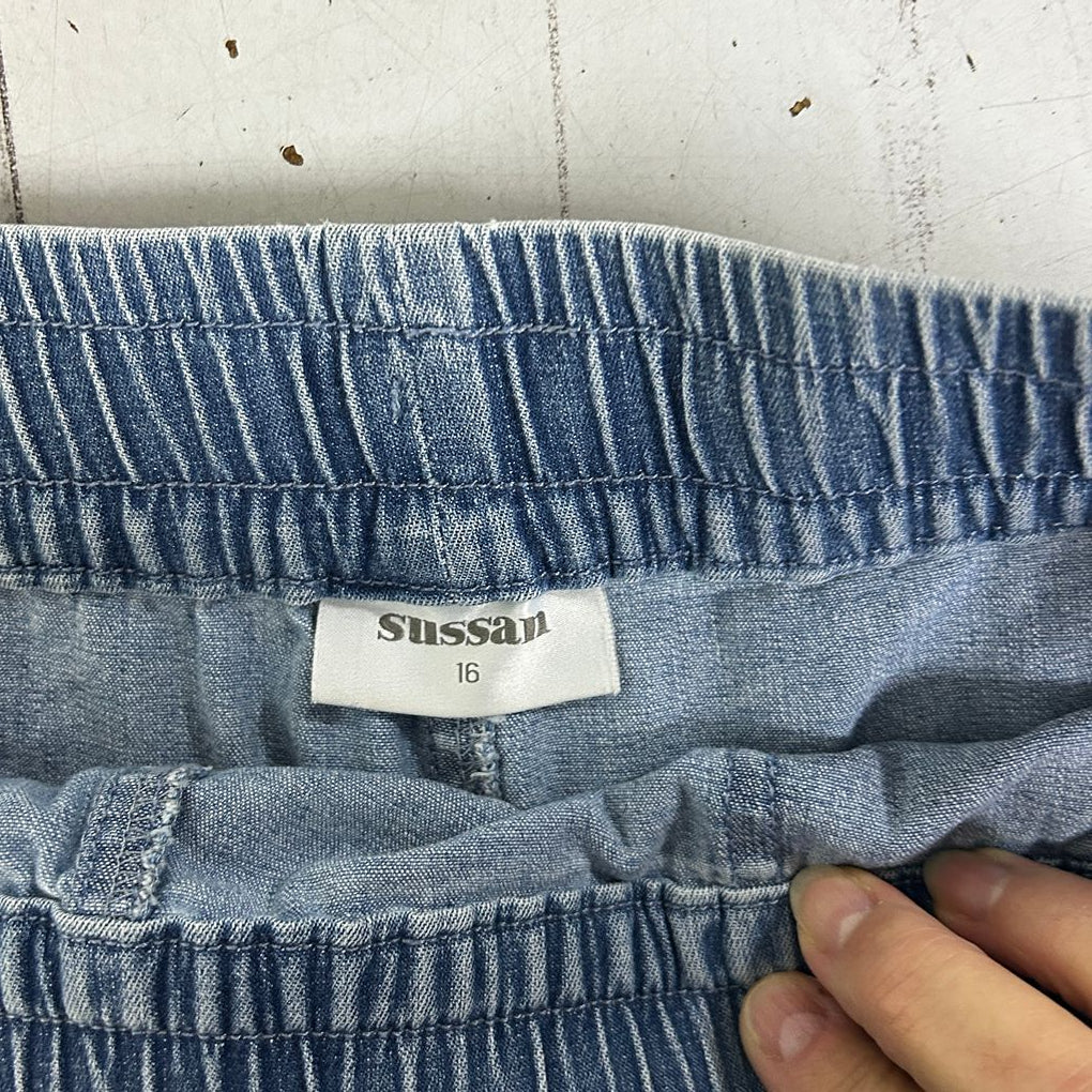 Sussan Blue Denim Shorts - Size 16