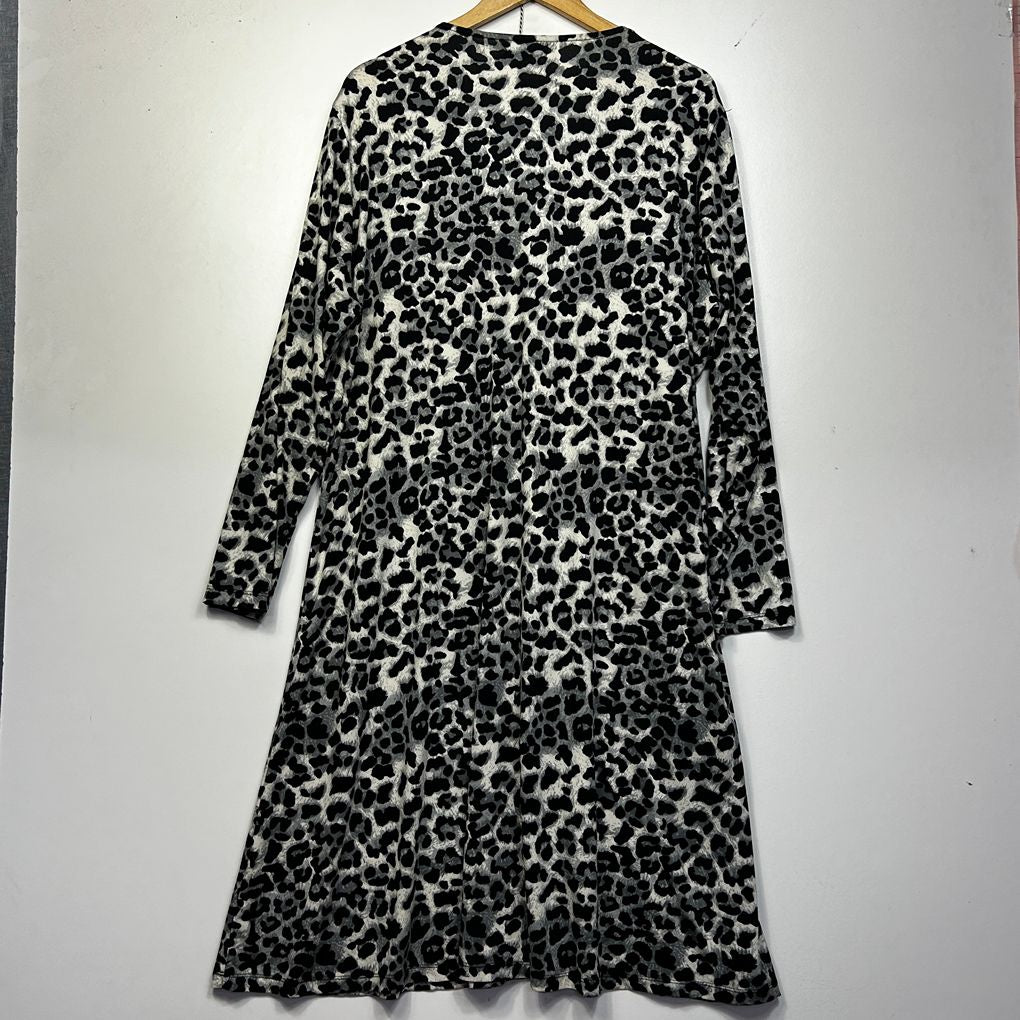 Cordelia St Grey Leopard Print Dress - Size 24