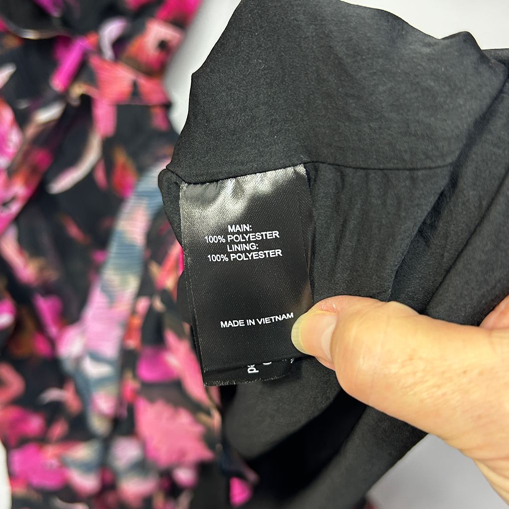 Taking Shape Black Pink Floral Plus Size Cocktail Dress - Size 22