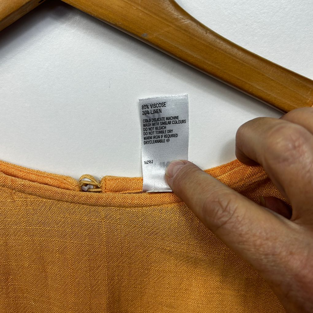Anko Orange Linen Top - Size 20