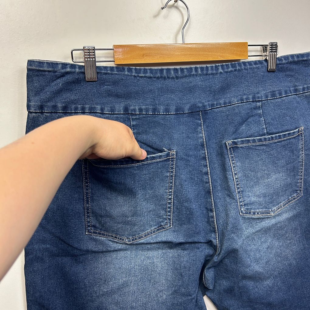 Sara Blue Plus Size Denim Shorts - Size 18