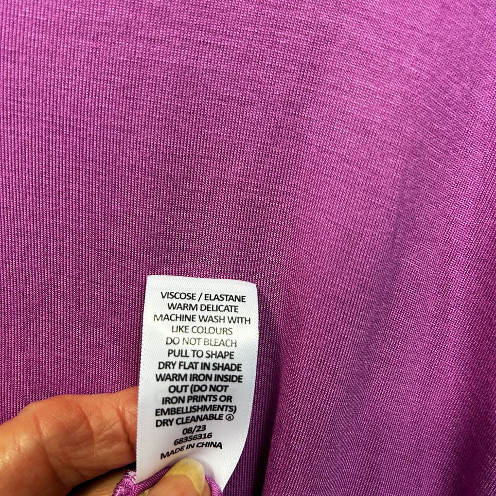 Target Curve Purple V-Neck Top - Size 18