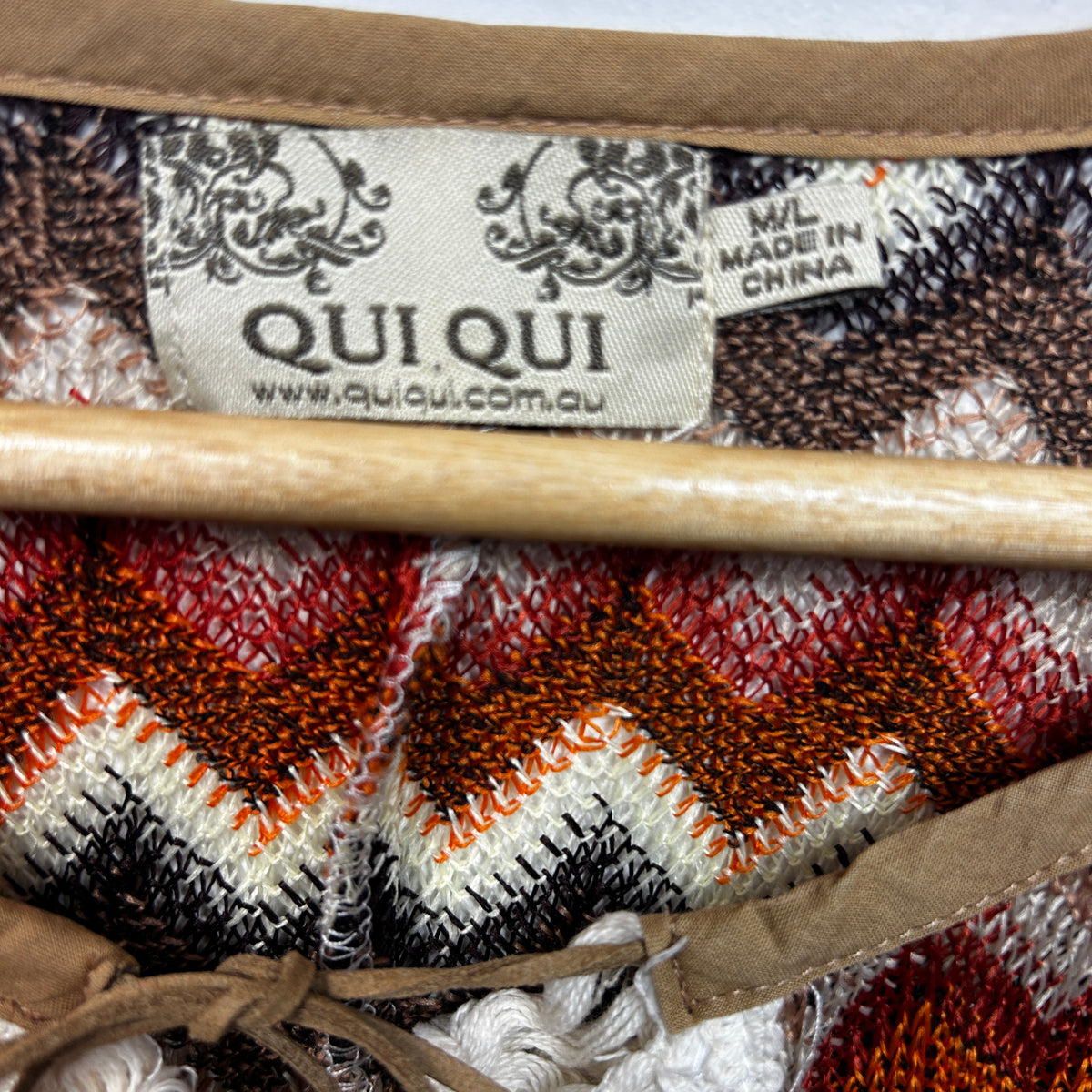 Qui Qui Multicoloured Poncho Top - Size M/L