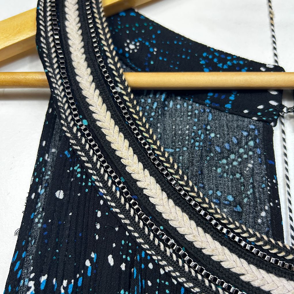 Autograph Navy Print Maxi Dress - Size 24