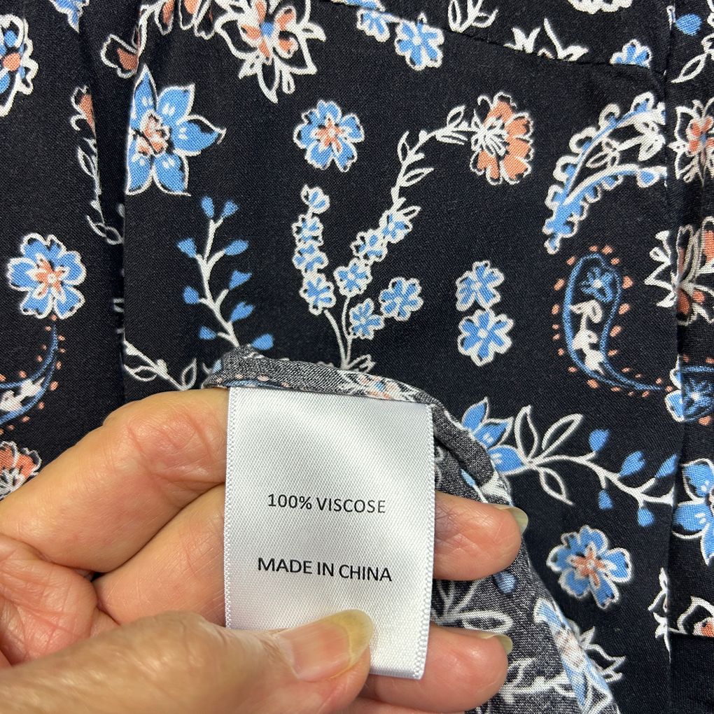 Sussan Navy Floral Top - Size 18