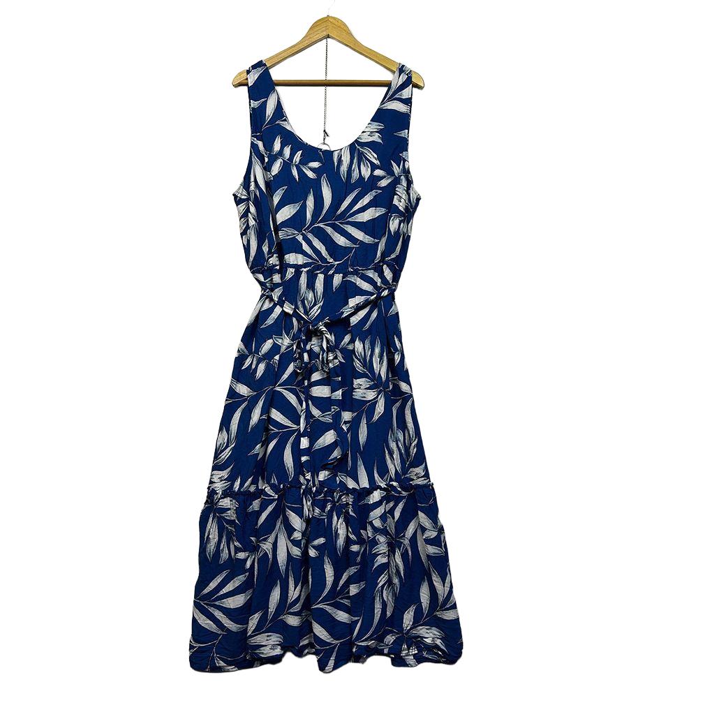 Autograph Leaf Print Dress - Size 20