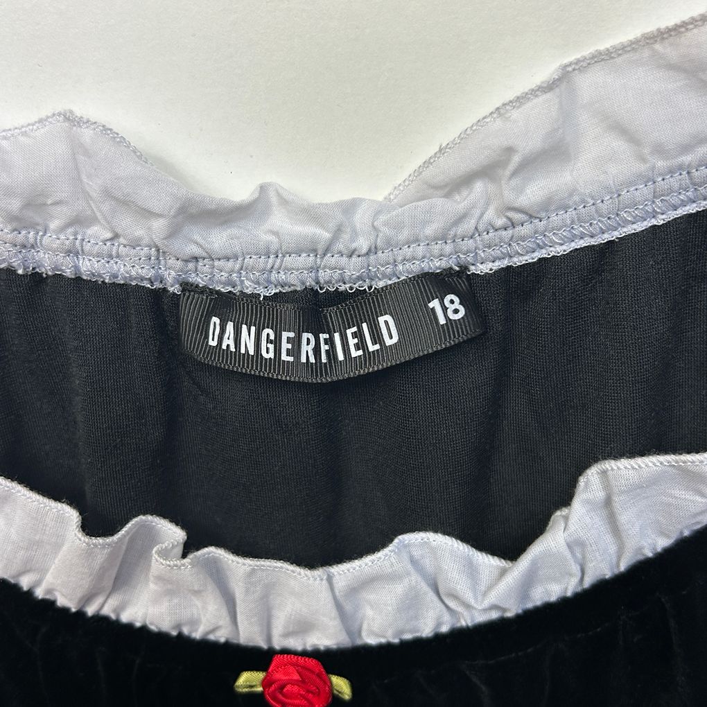Dangerfield Black Plus Size Velvet Dress - Size 18