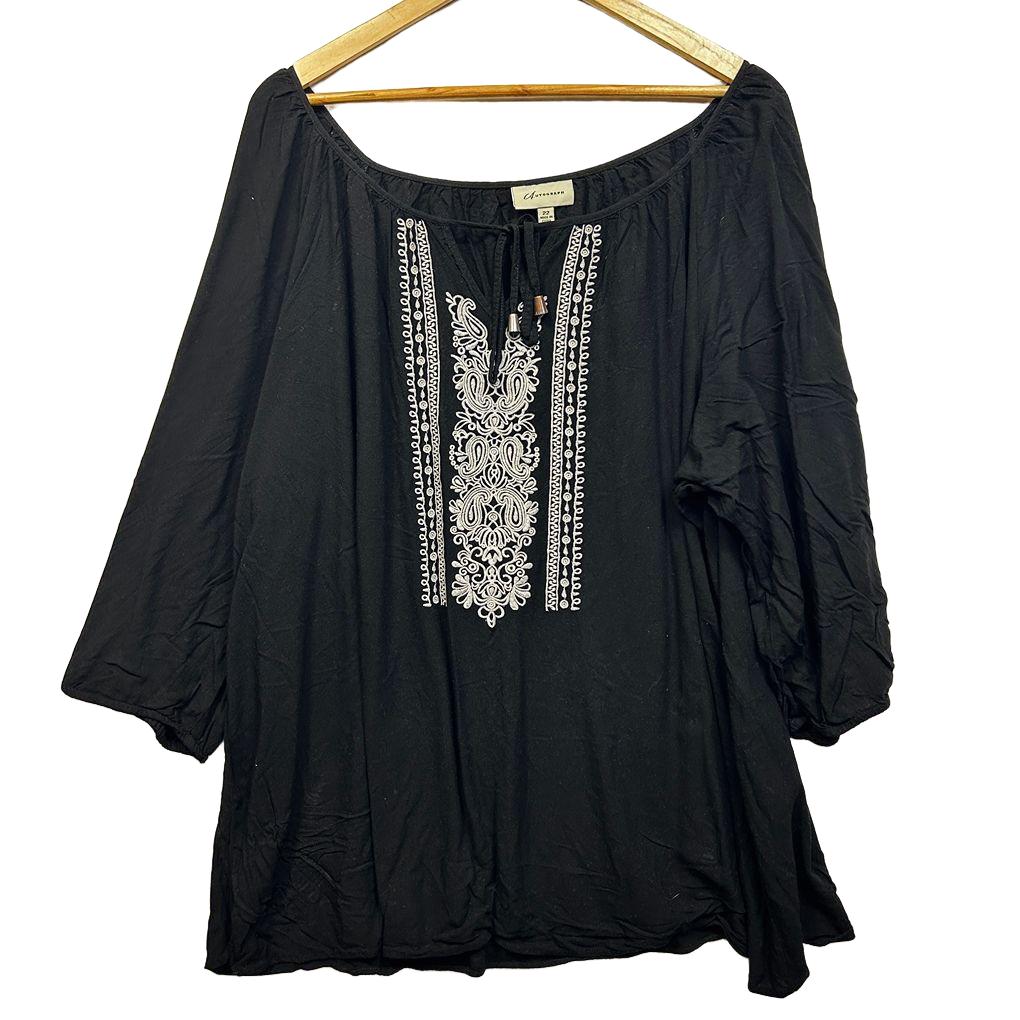 Autograph Embroidered Top - Size 22