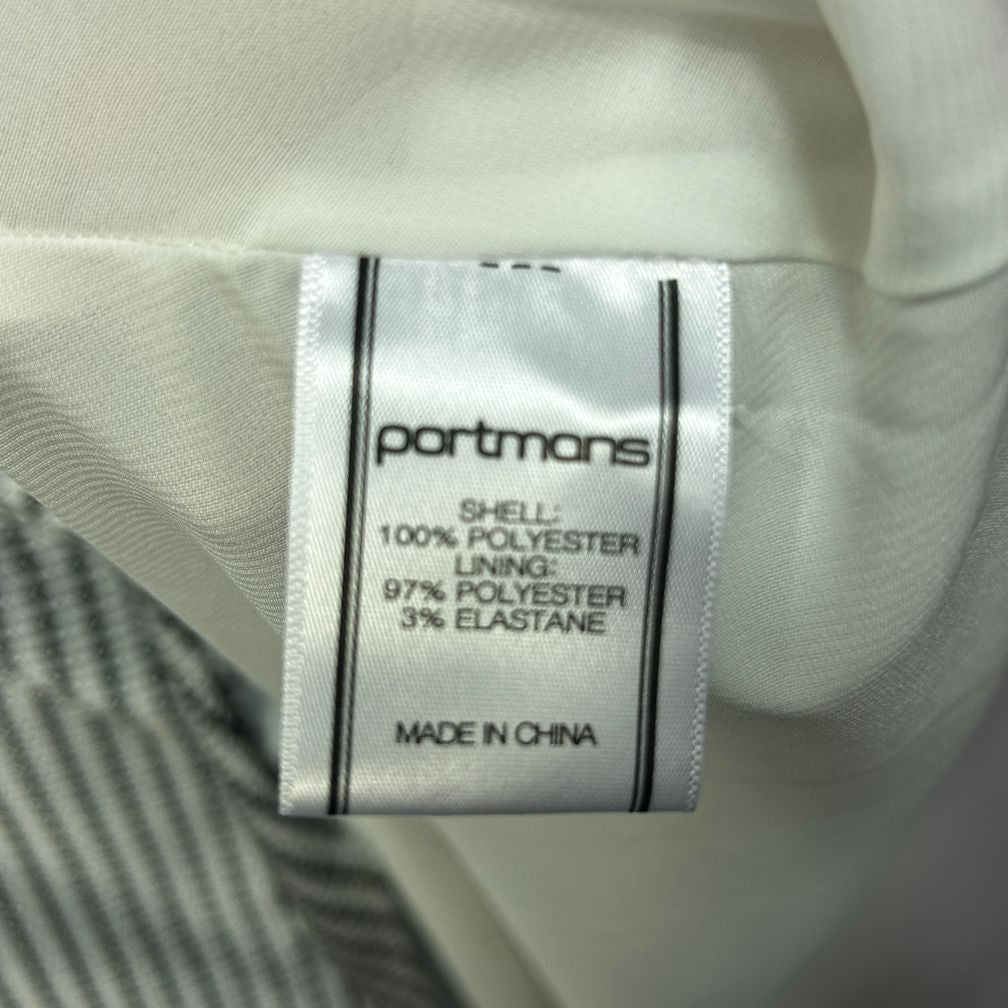 Portmans Black and White Sleeveless Maxi Dress - Size 14