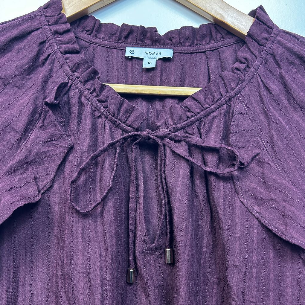 Target Plum Cotton Top - Size 18