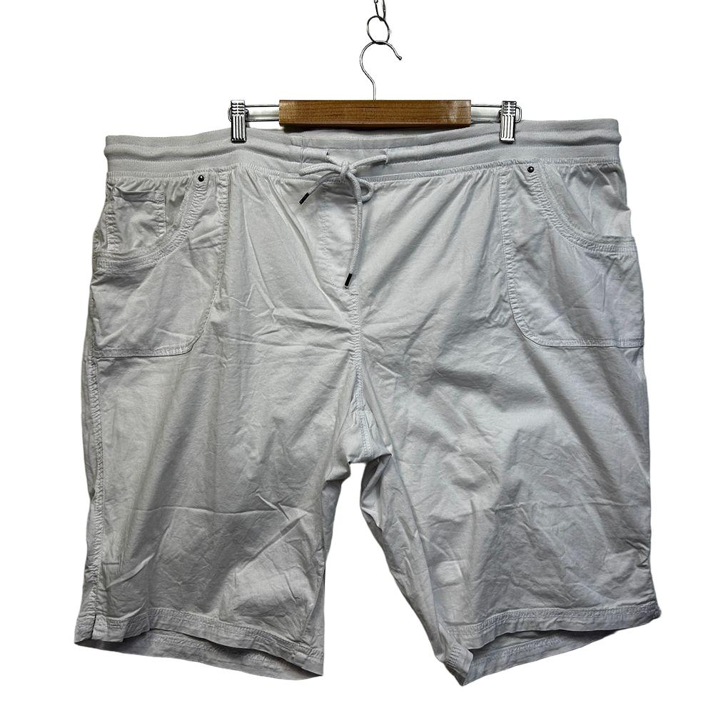 Autograph White Cotton Shorts - Size 22