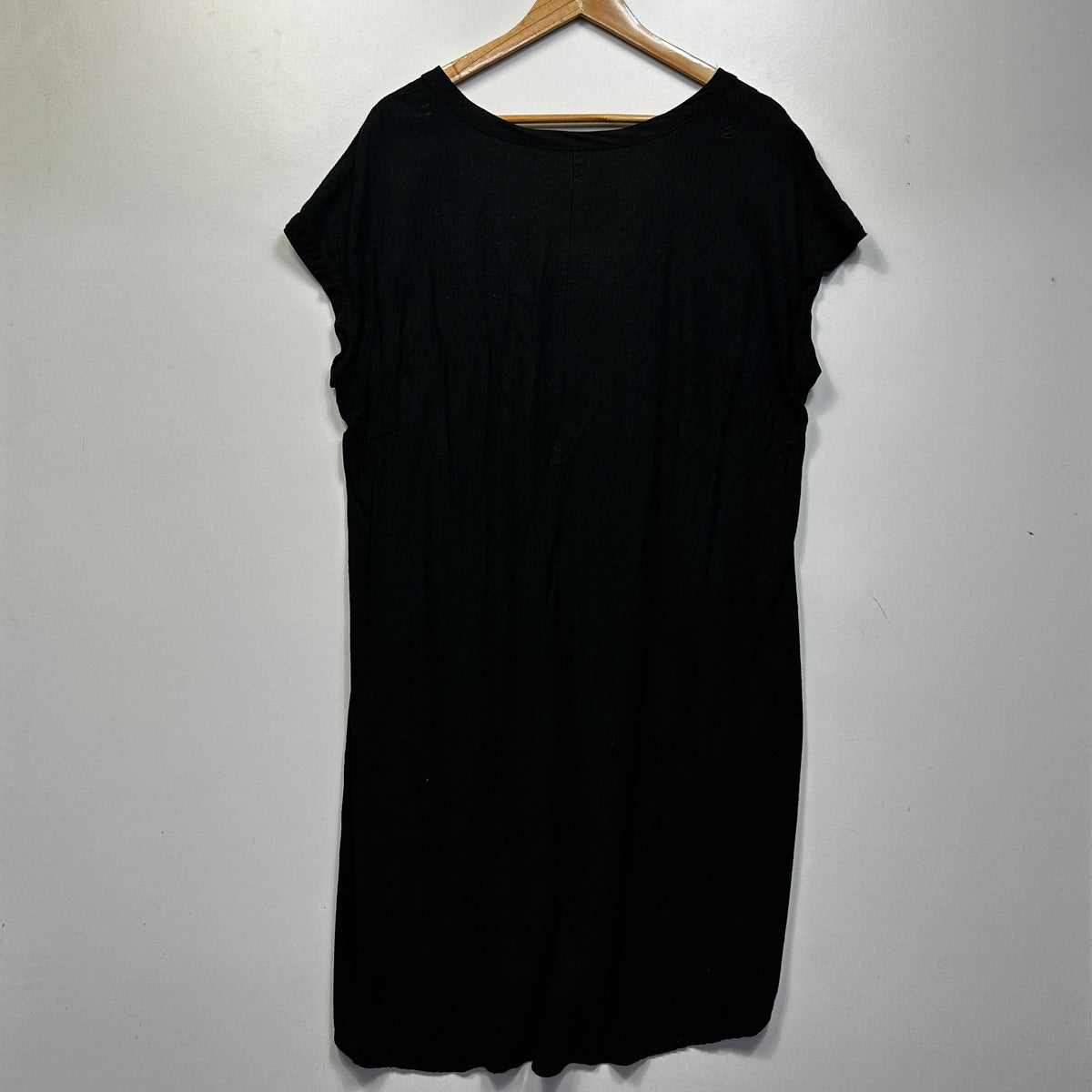 Beme Black Plus Size Linen Dress - Size 16
