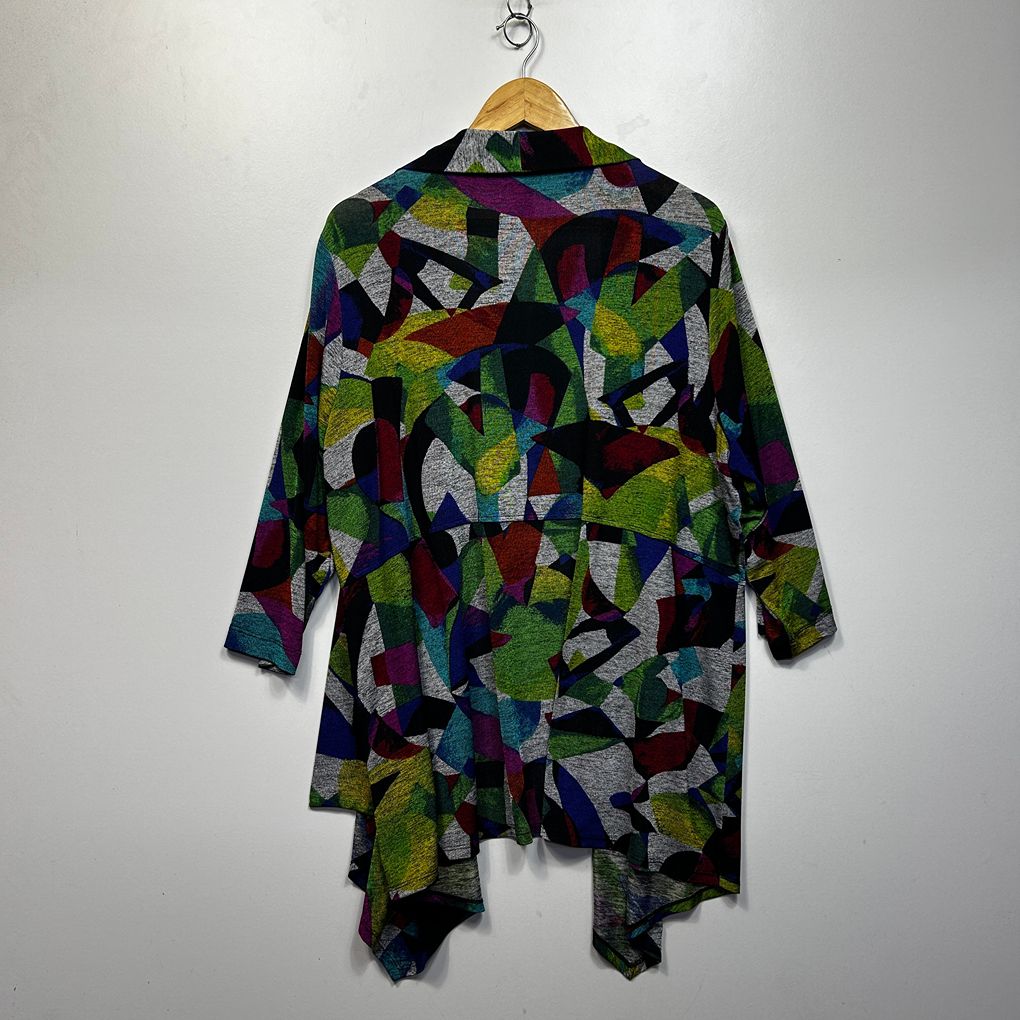 Taking Shape Multicoloured Plus Size Open Front Top - Size L/20