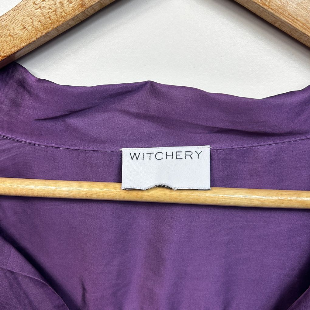 Witchery Purple Long Sleeve Top - Size 16
