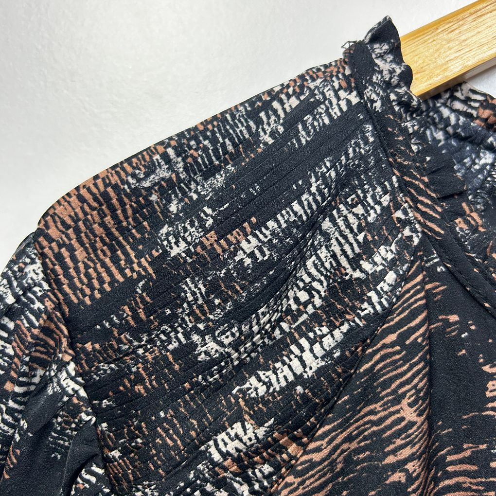 City Chic Black Printed Top - Size 24/XXL