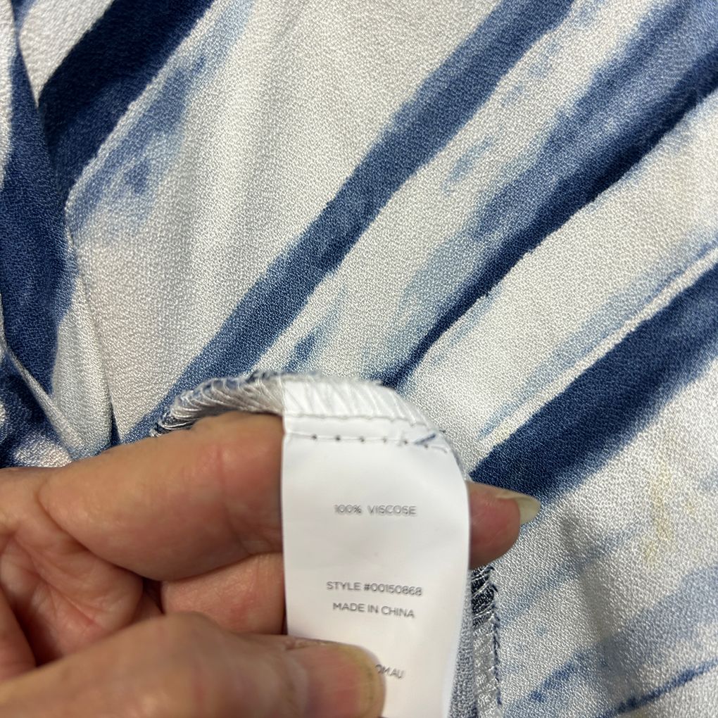 Katies Navy White Print Kimono - Size 20