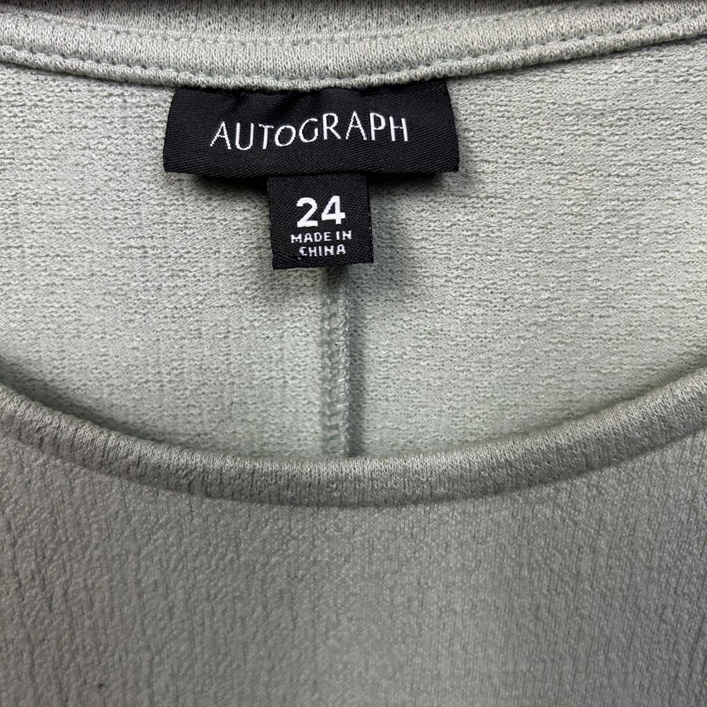 Autograph Sage Green Cotton Top - Size 24