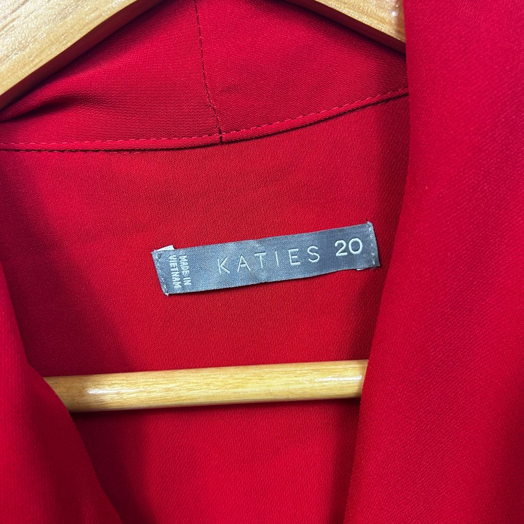 Katies Red Longline Plus Size Jacket - Size 20