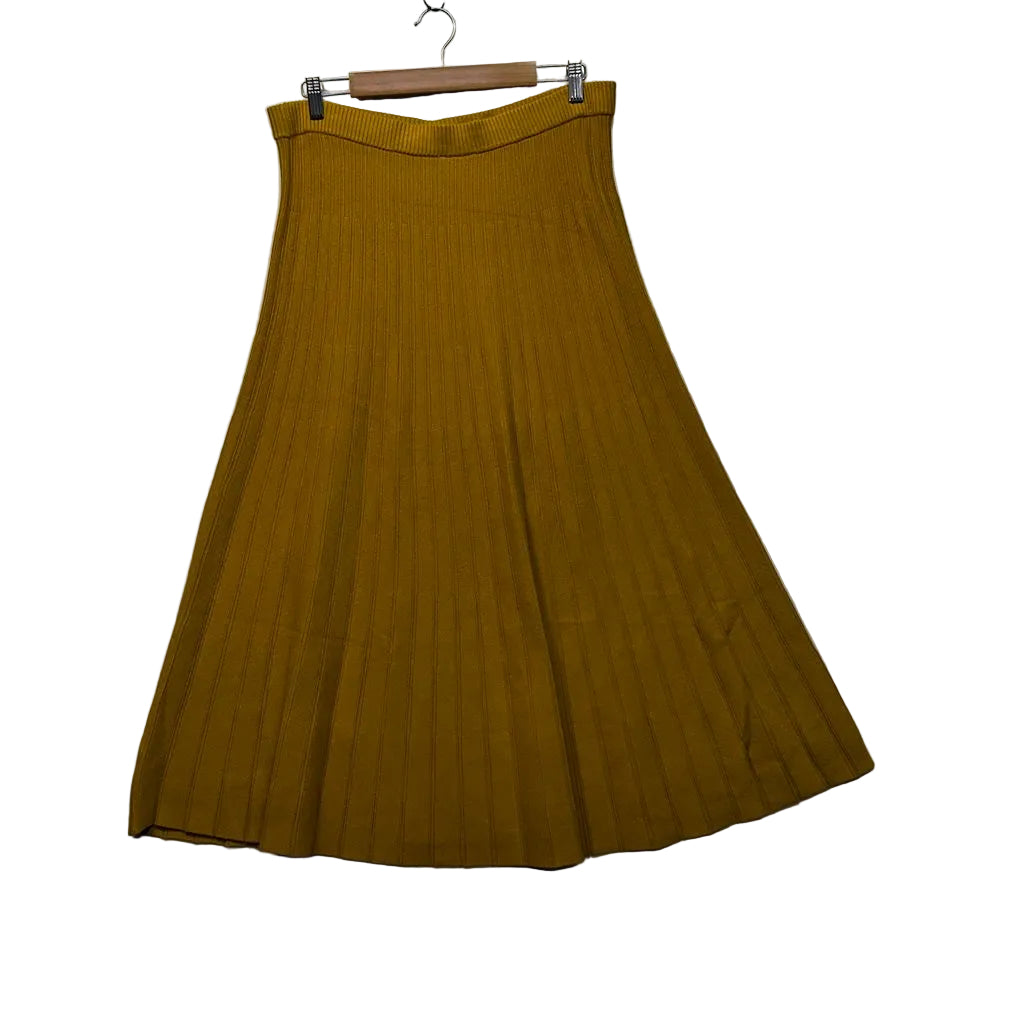 Seed Heritage Mustard Knit Maxi Skirt - Size 14?
