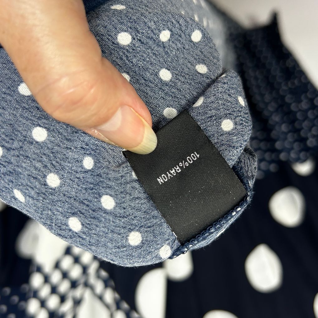 My Size Navy Plus Size Polka Dot Top - Size XL/22 RRP $112