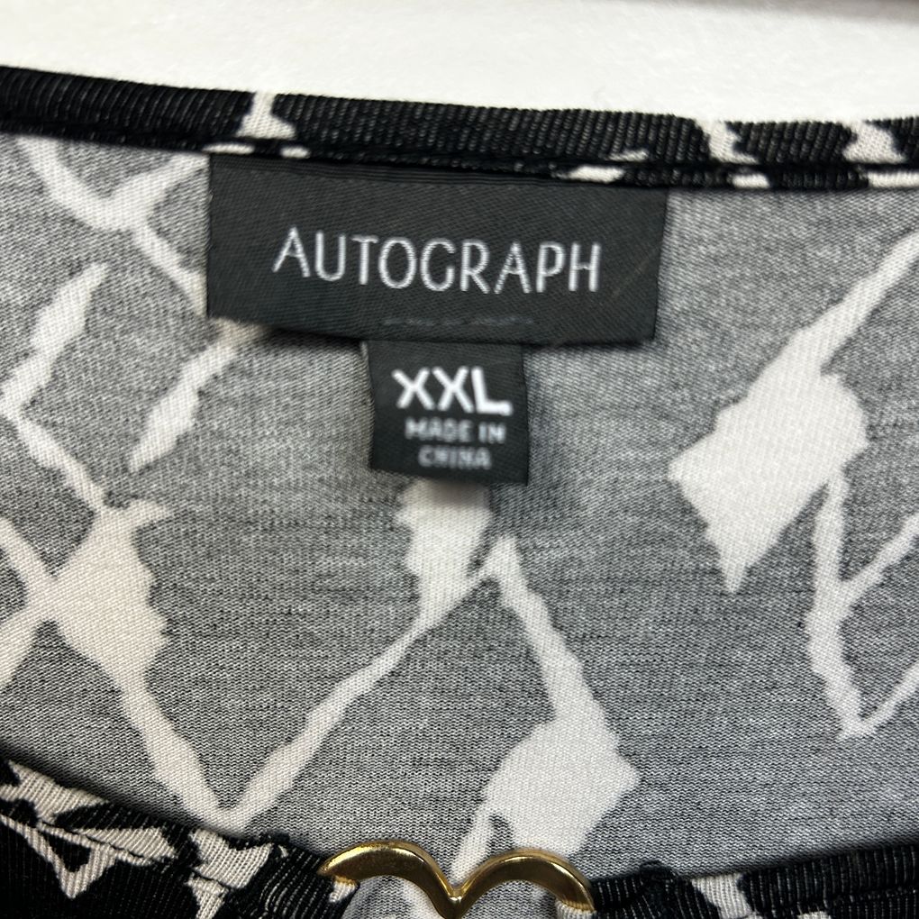 Autograph Black and White Print Top - Size 24/XXL