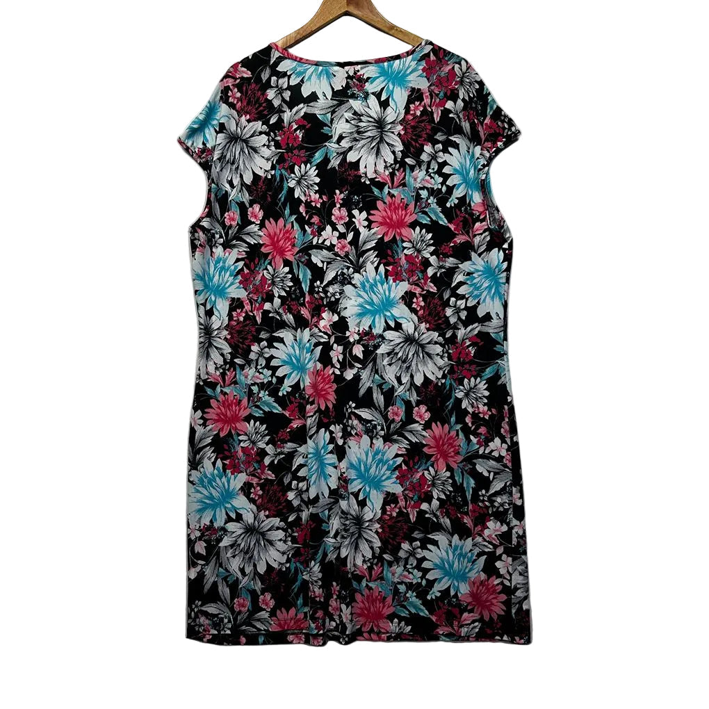 Millers Multicoloured Cap Sleeve Floral Dress - Size 22