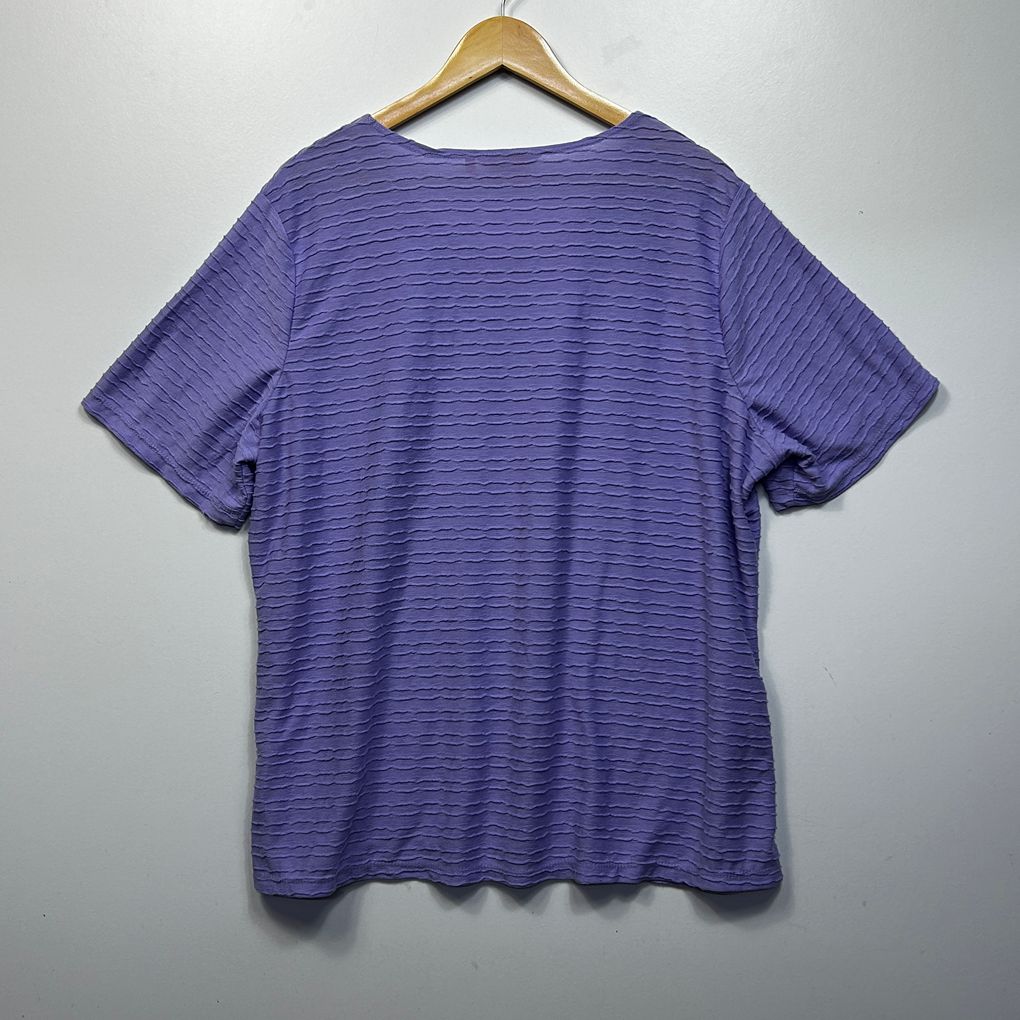 Millers Purple Plus Size Cotton Top - Size 22