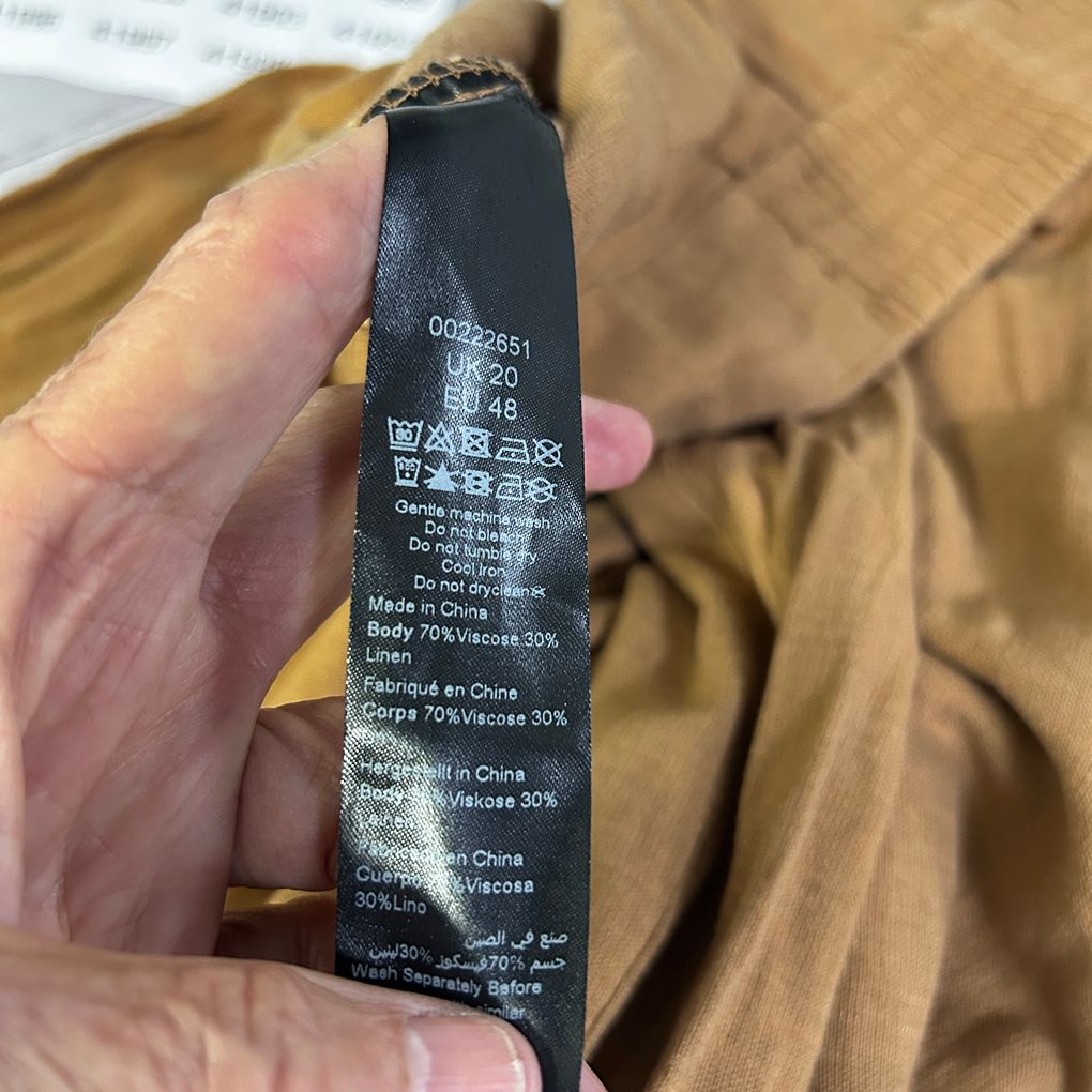City Chic Brown Linen Pants - Size 20