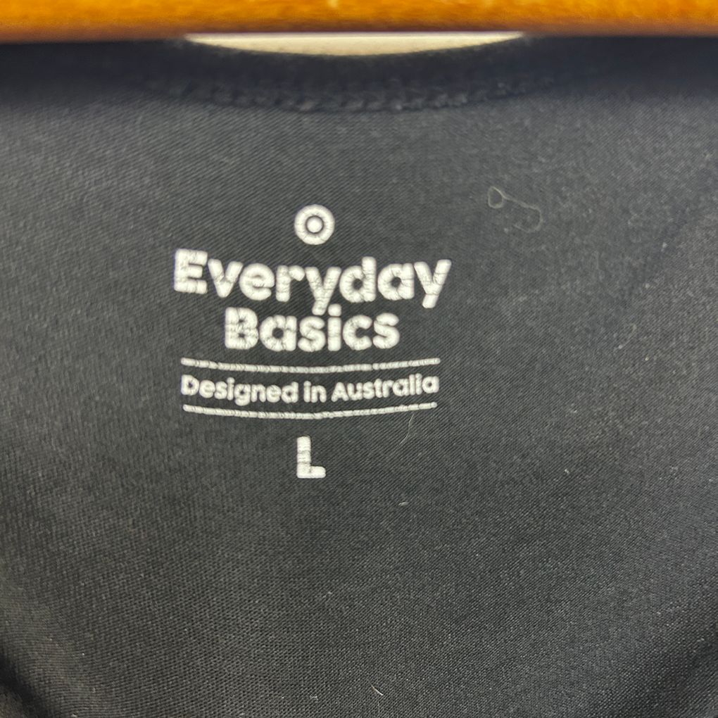 Target Everyday Basics Black Cotton Tee Top - Size L