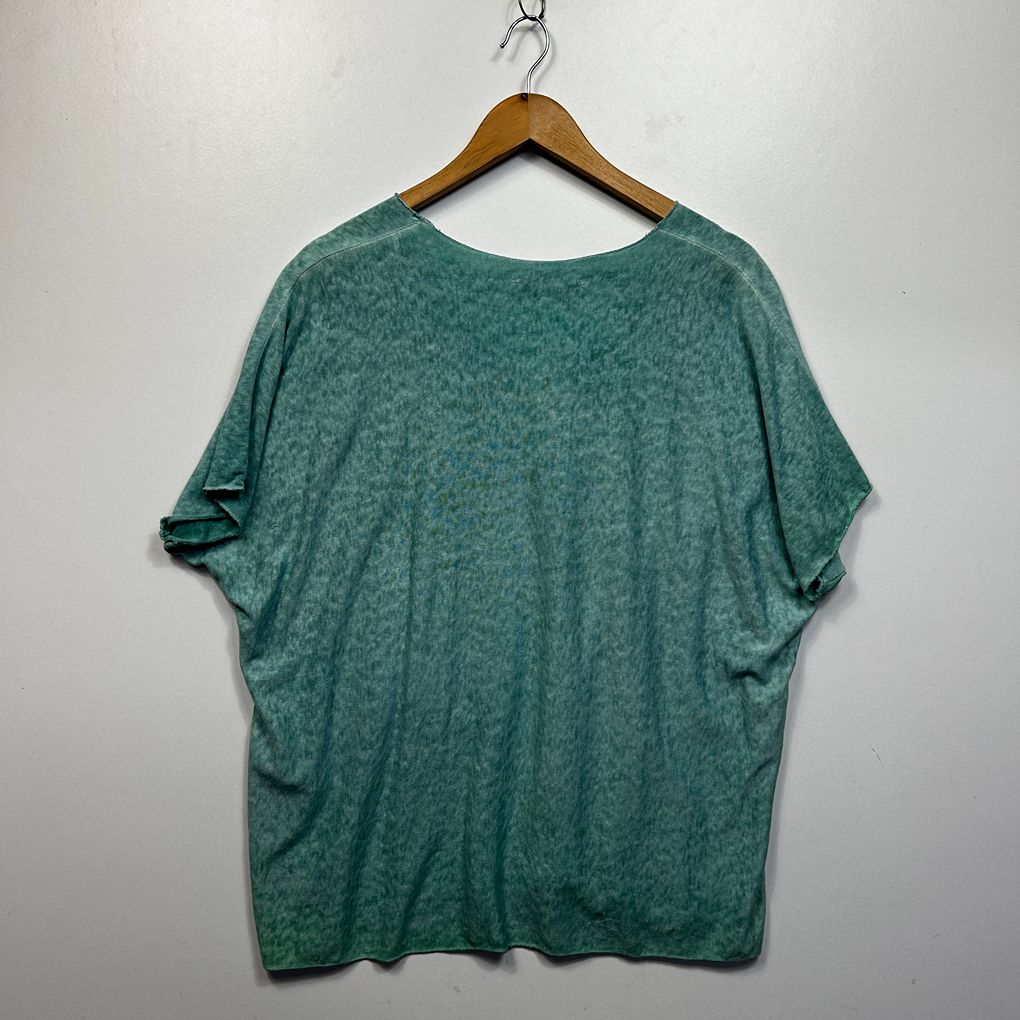 Wednesday Lulu Made in Italy Green Cotton Top - One Size