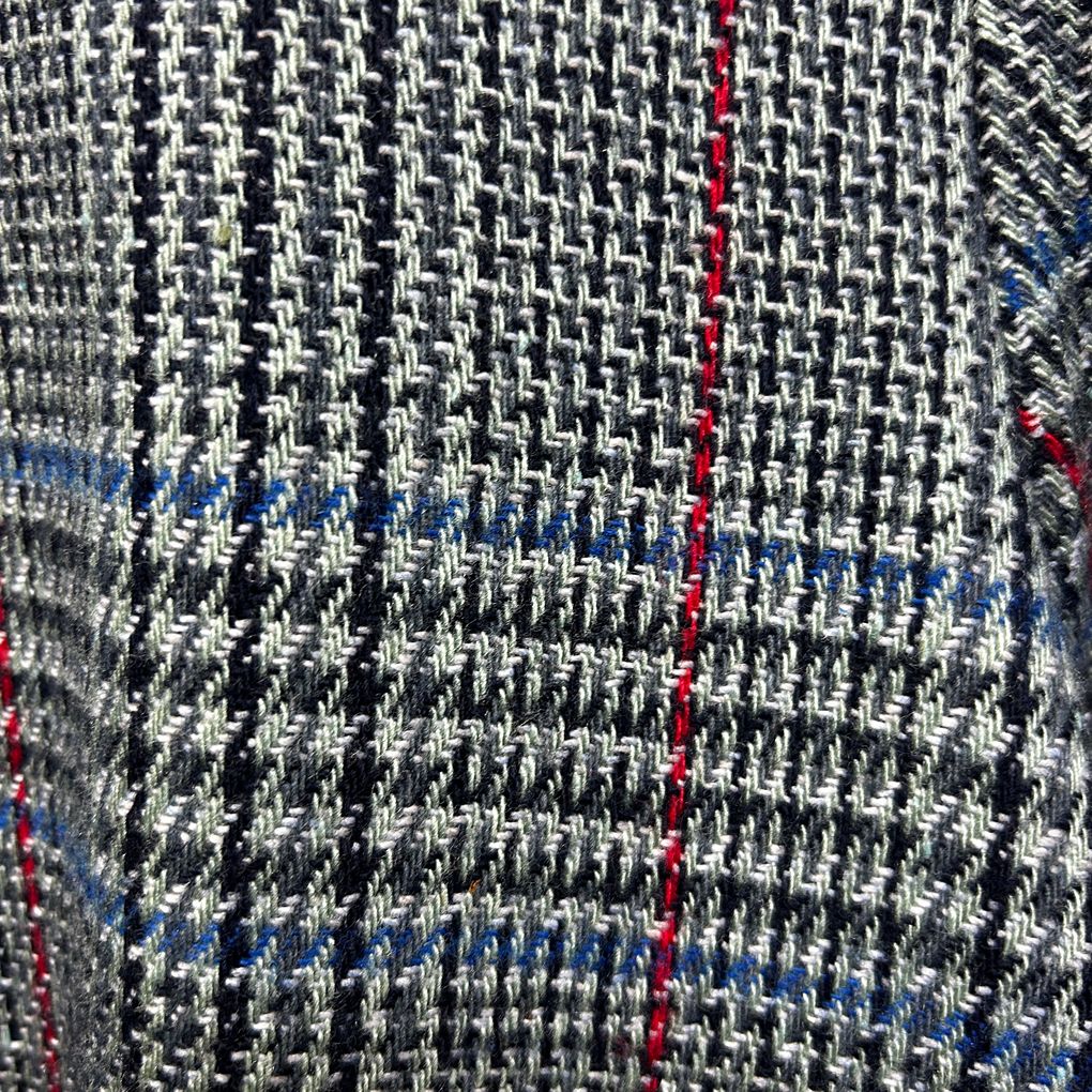 Vintage Geiger Grey Check Wool Blend Blazer Jacket - Size 22