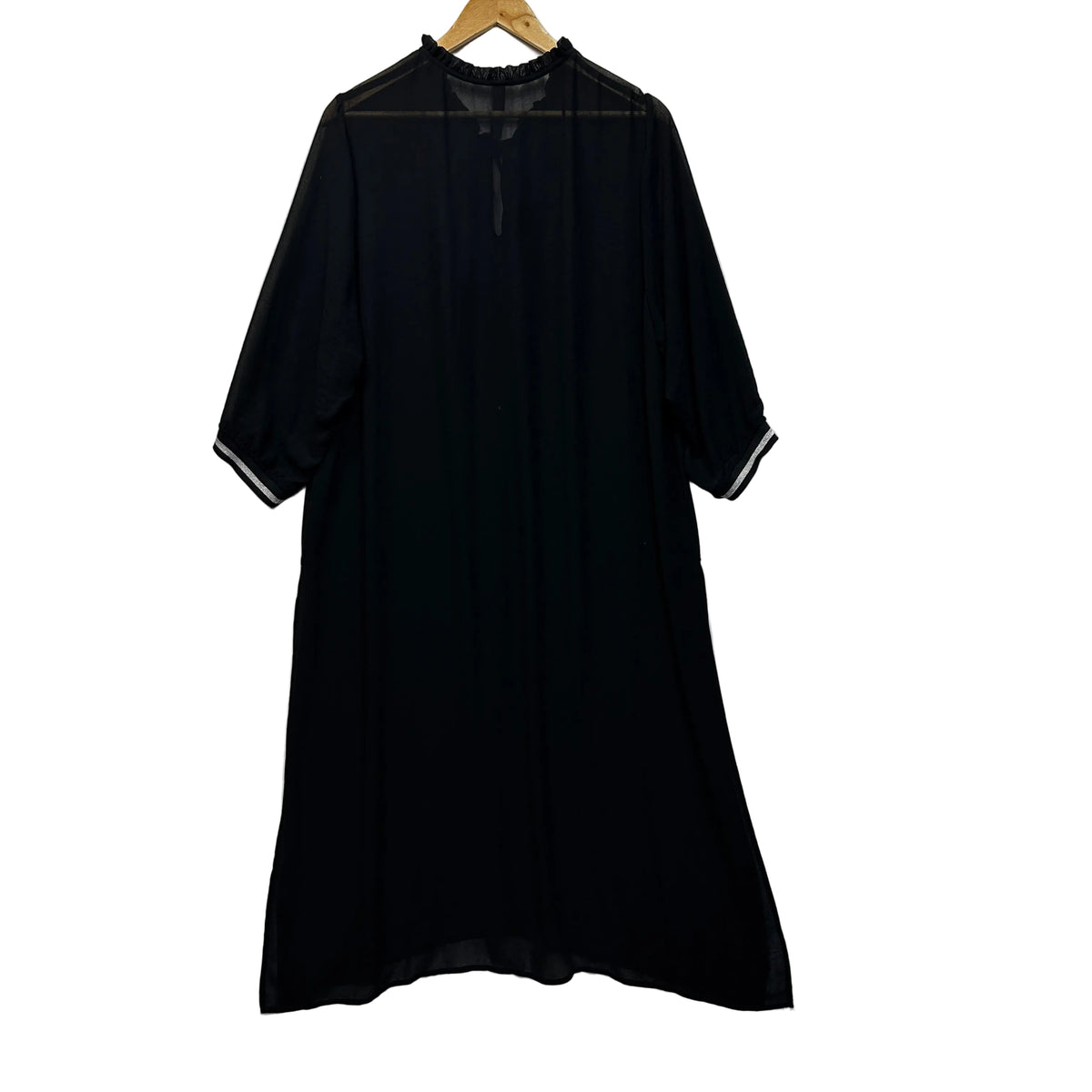 Taking Shape Black Sheer Dress Top Layer Only - Size 18