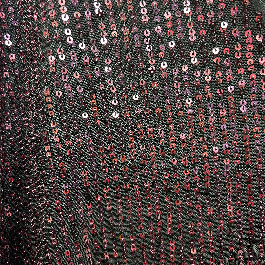 Double Crazy Burgundy Sequin Playsuit - Size 20/22