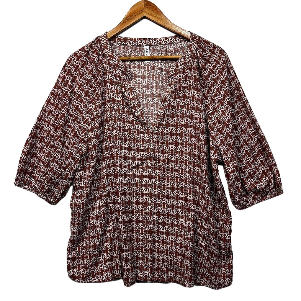 & me Brown Cotton Top - Size 18
