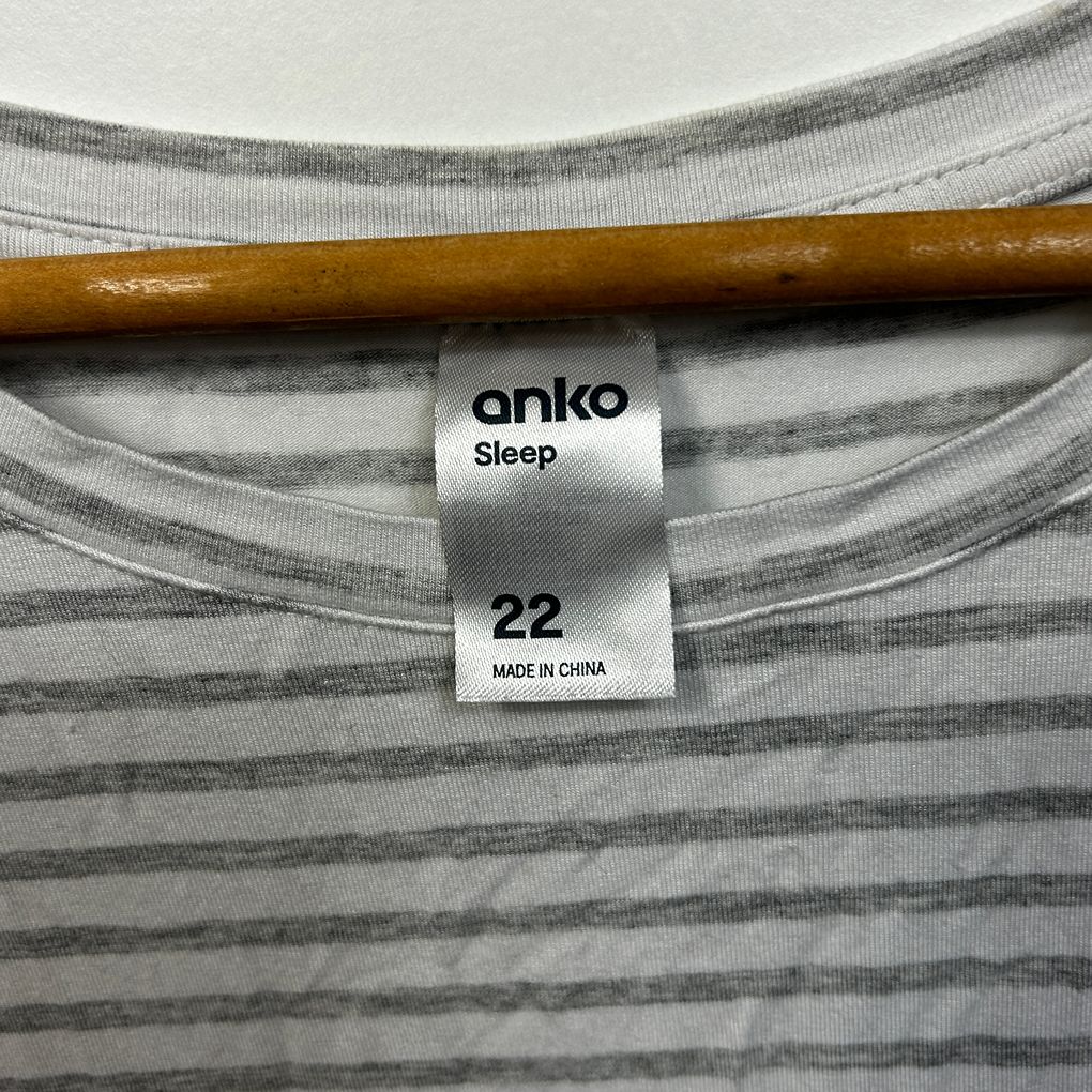 Anko Grey Sleep Top - Size 22