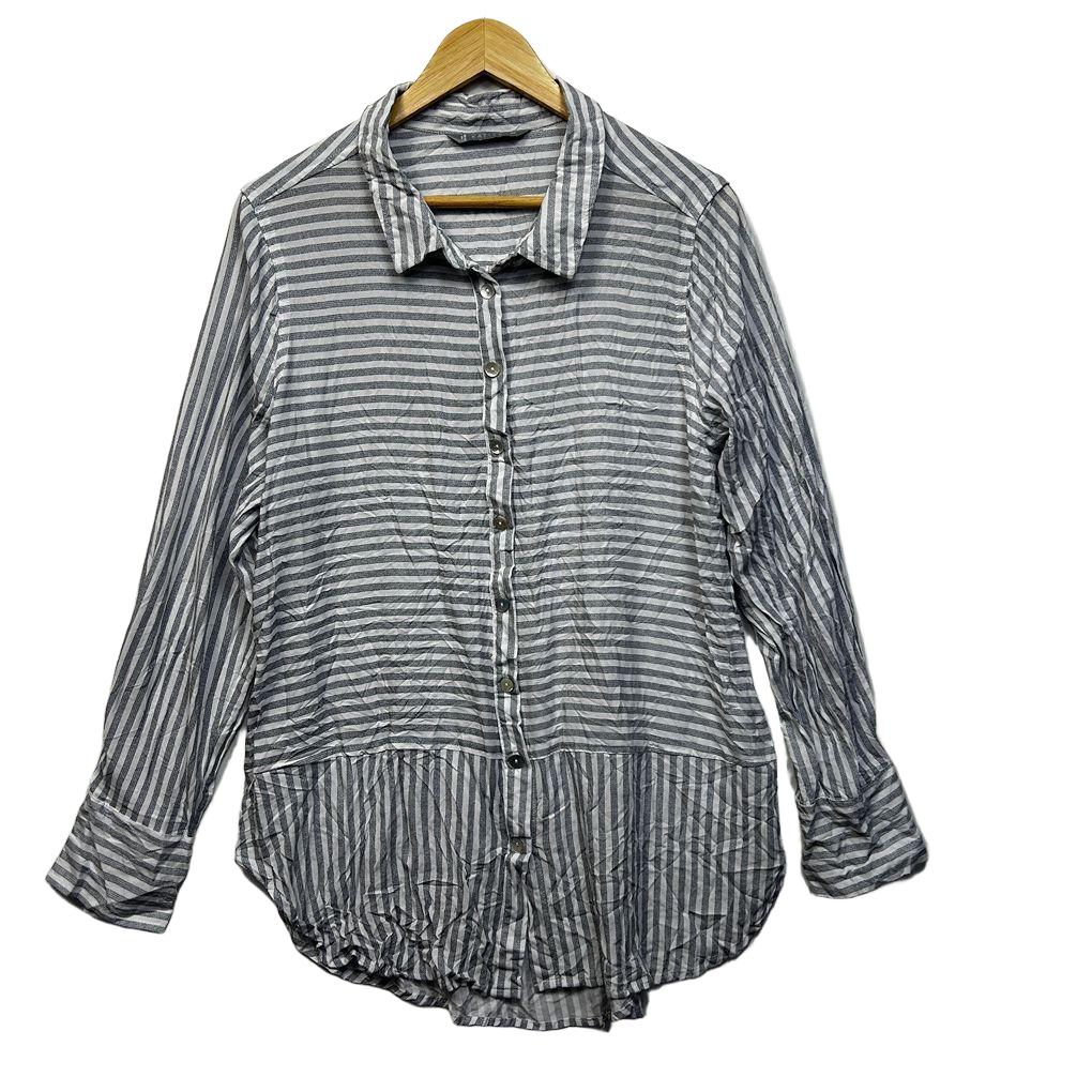 Katies Grey Striped Shirt - Size 20