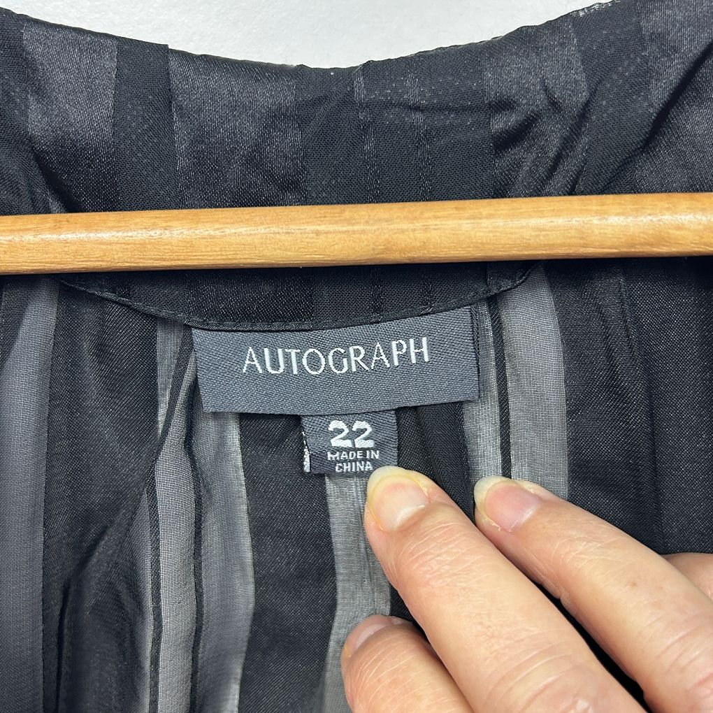 Autograph Black Sheer Top - Size 22