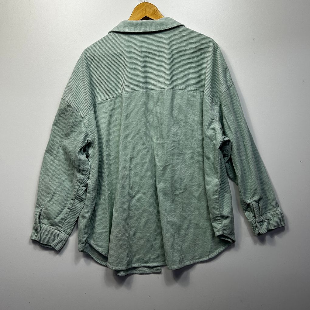 Anko Sage Green Cotton Corduroy Shacket Shirt - Size 20
