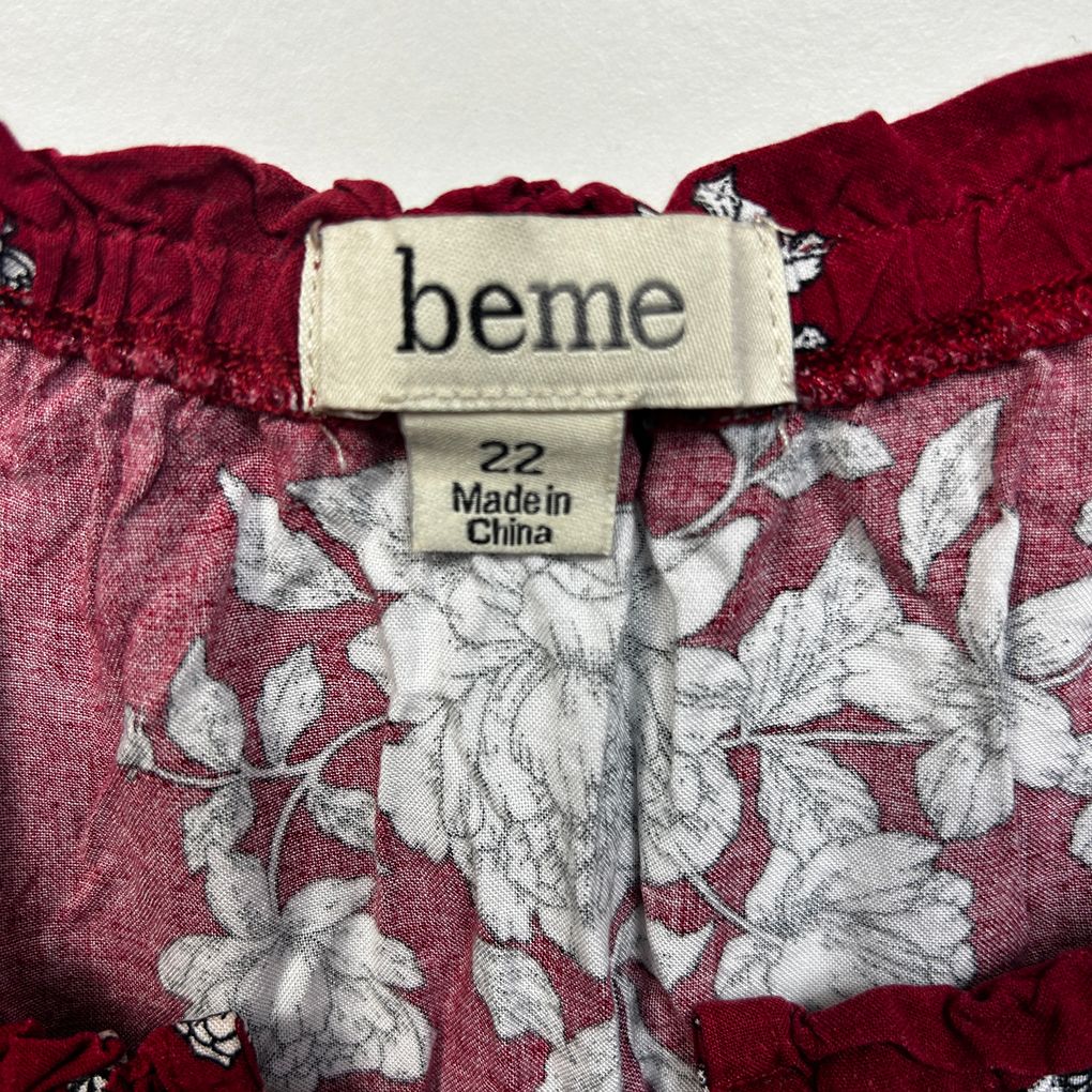 Beme Red Floral Top - Size 22
