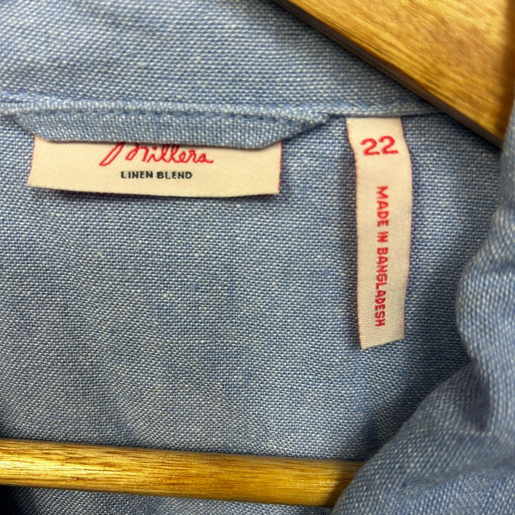 Millers Blue Linen Jacket - Size 22