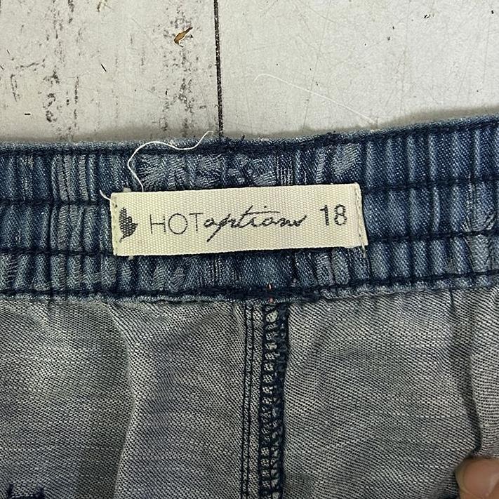 Hot Options Blue Denim Hot Shorts - Size 18