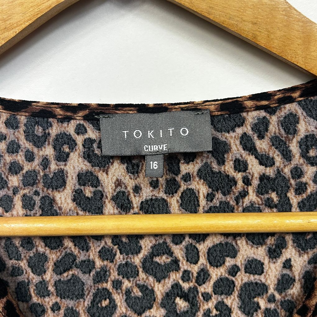 Tokito Brown Long Sleeve Top - Size 16